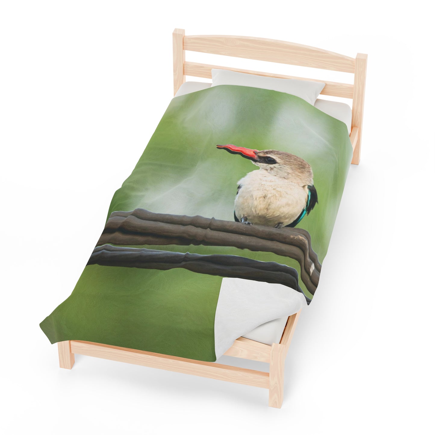 Nature and Wildlife Lover Kingfisher Velveteen Plush Blanket