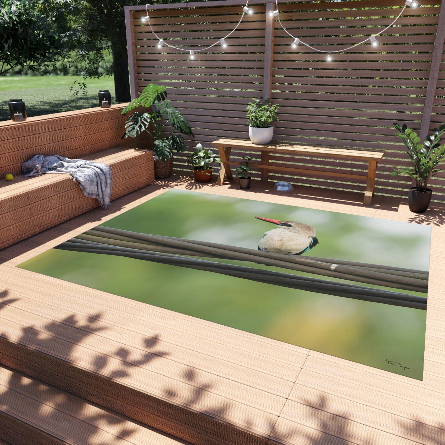Nature and Wildlife Lover Kingfisher Outdoor Rug