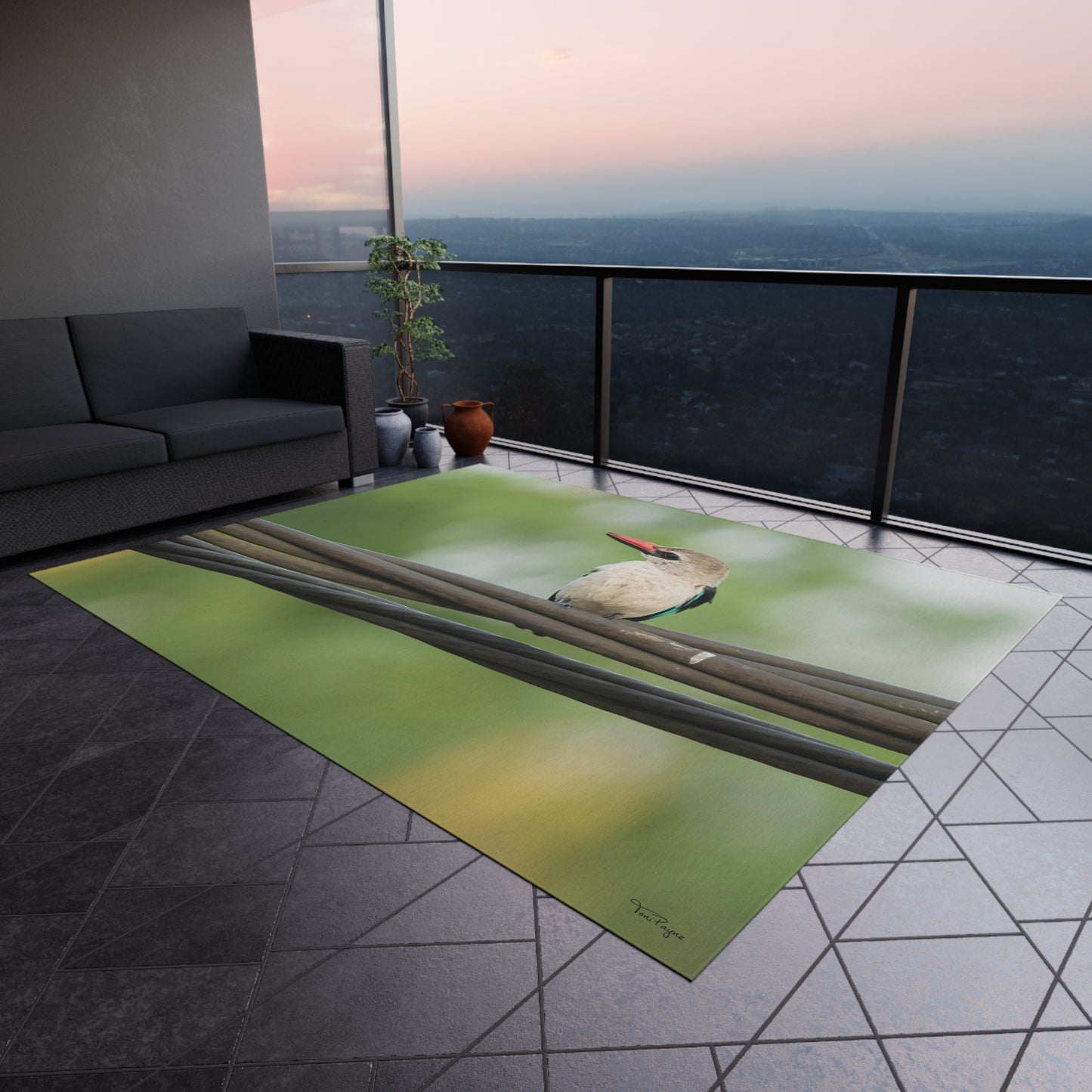 Nature and Wildlife Lover Kingfisher Outdoor Rug
