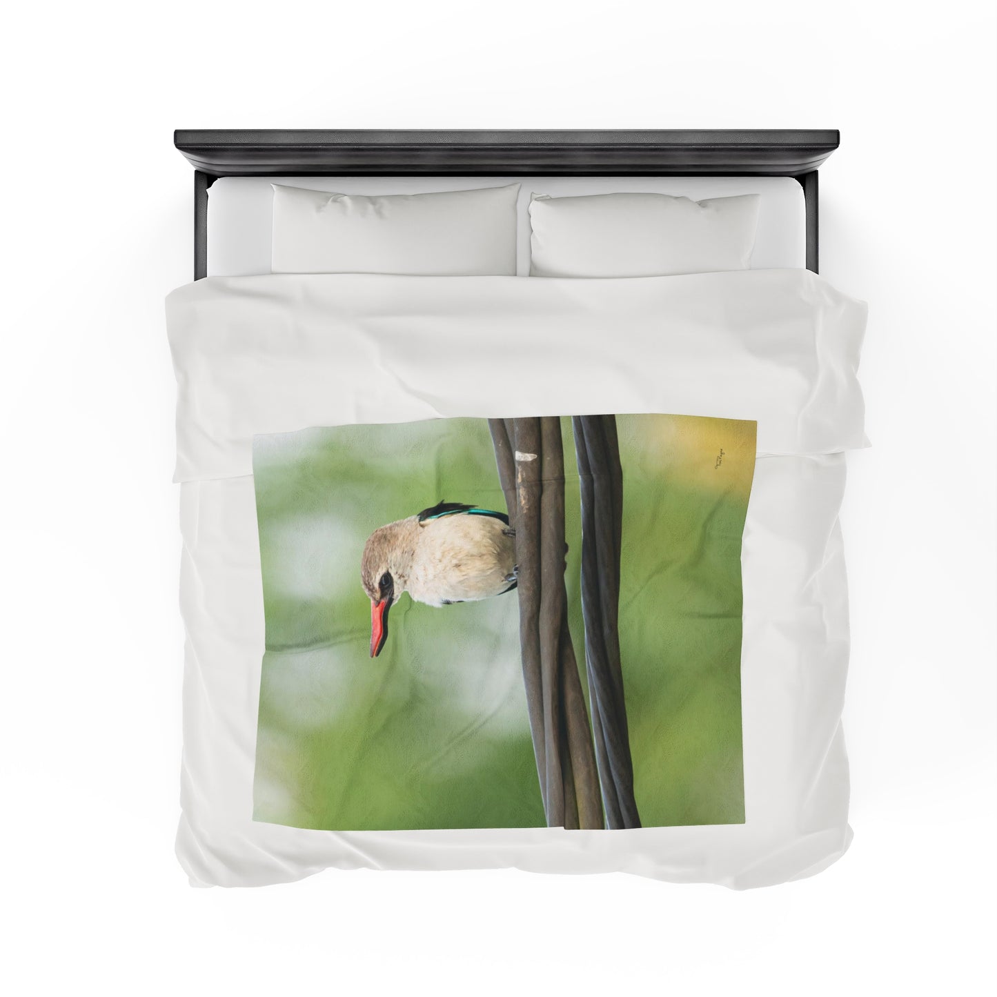 Nature and Wildlife Lover Kingfisher Velveteen Plush Blanket