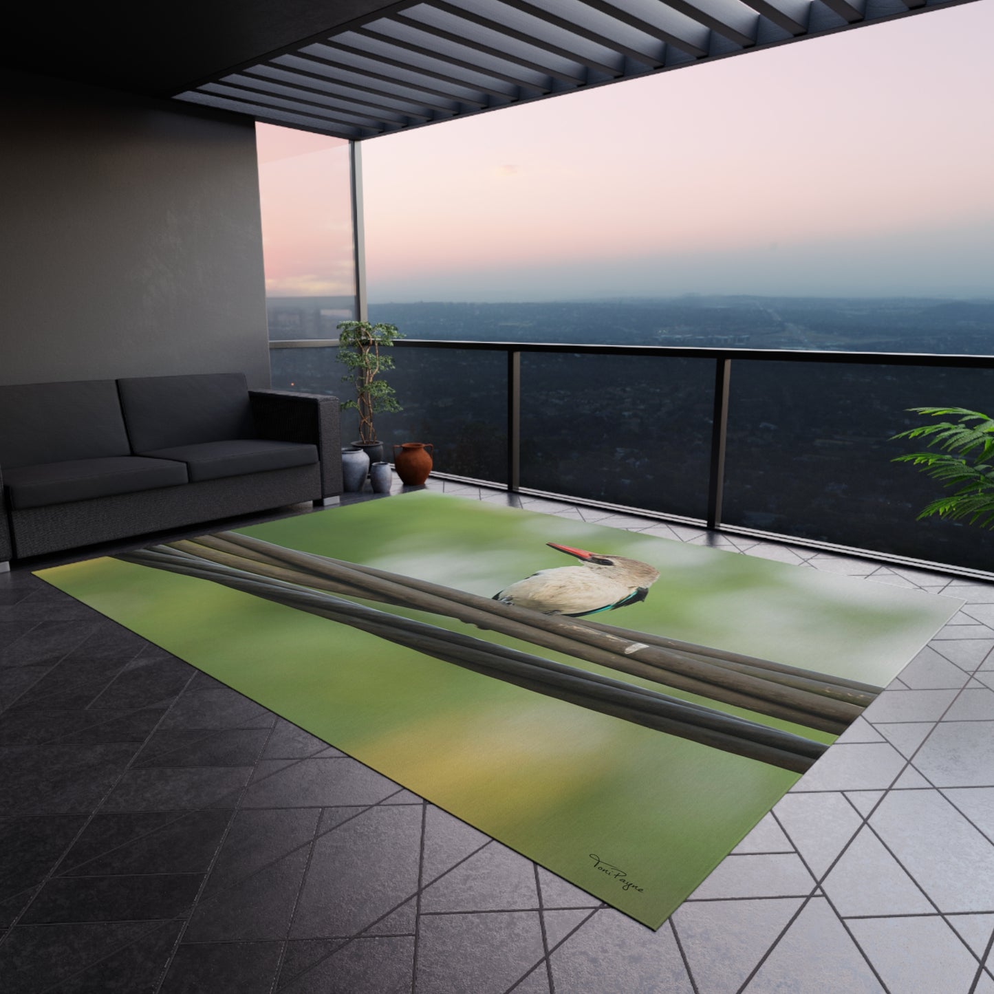 Nature and Wildlife Lover Kingfisher Outdoor Rug