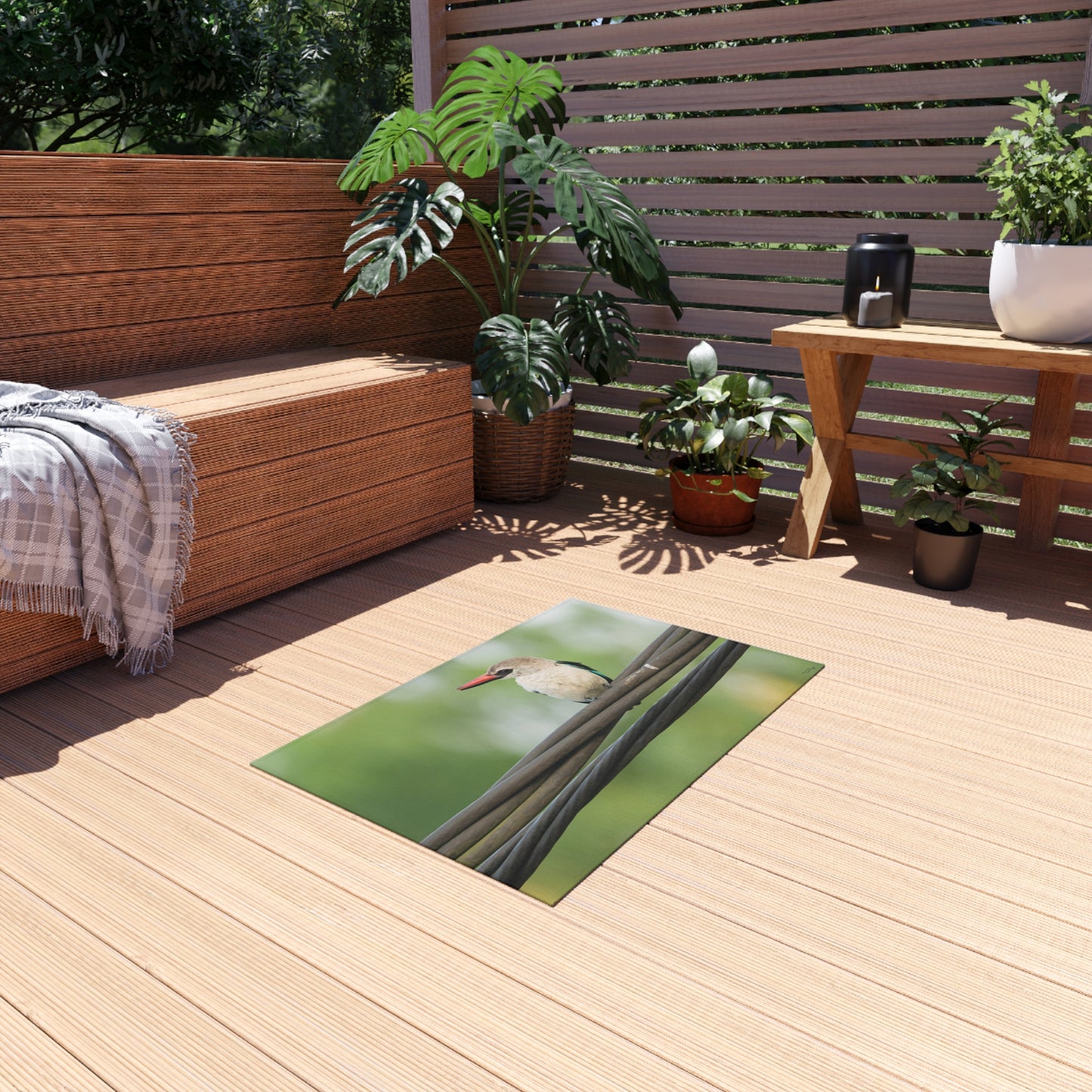 Nature and Wildlife Lover Kingfisher Outdoor Rug