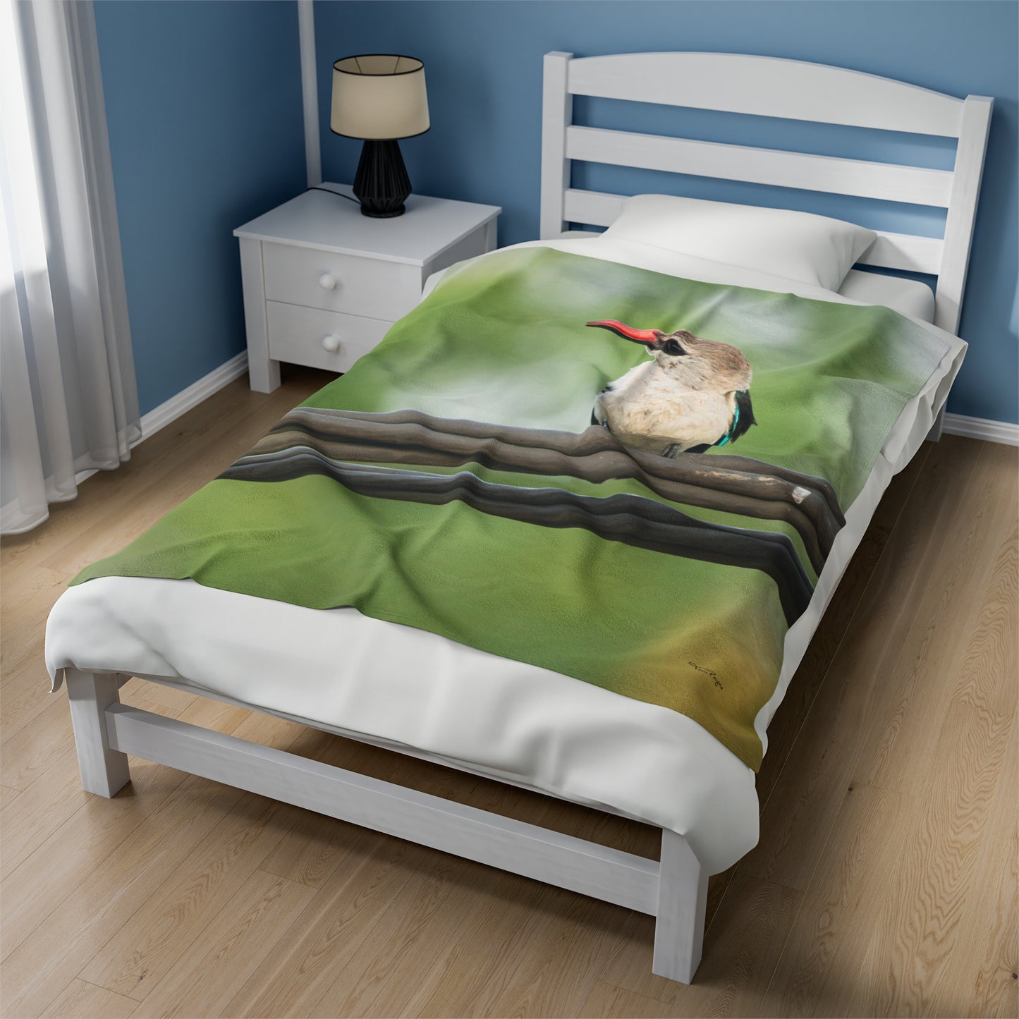 Nature and Wildlife Lover Kingfisher Velveteen Plush Blanket