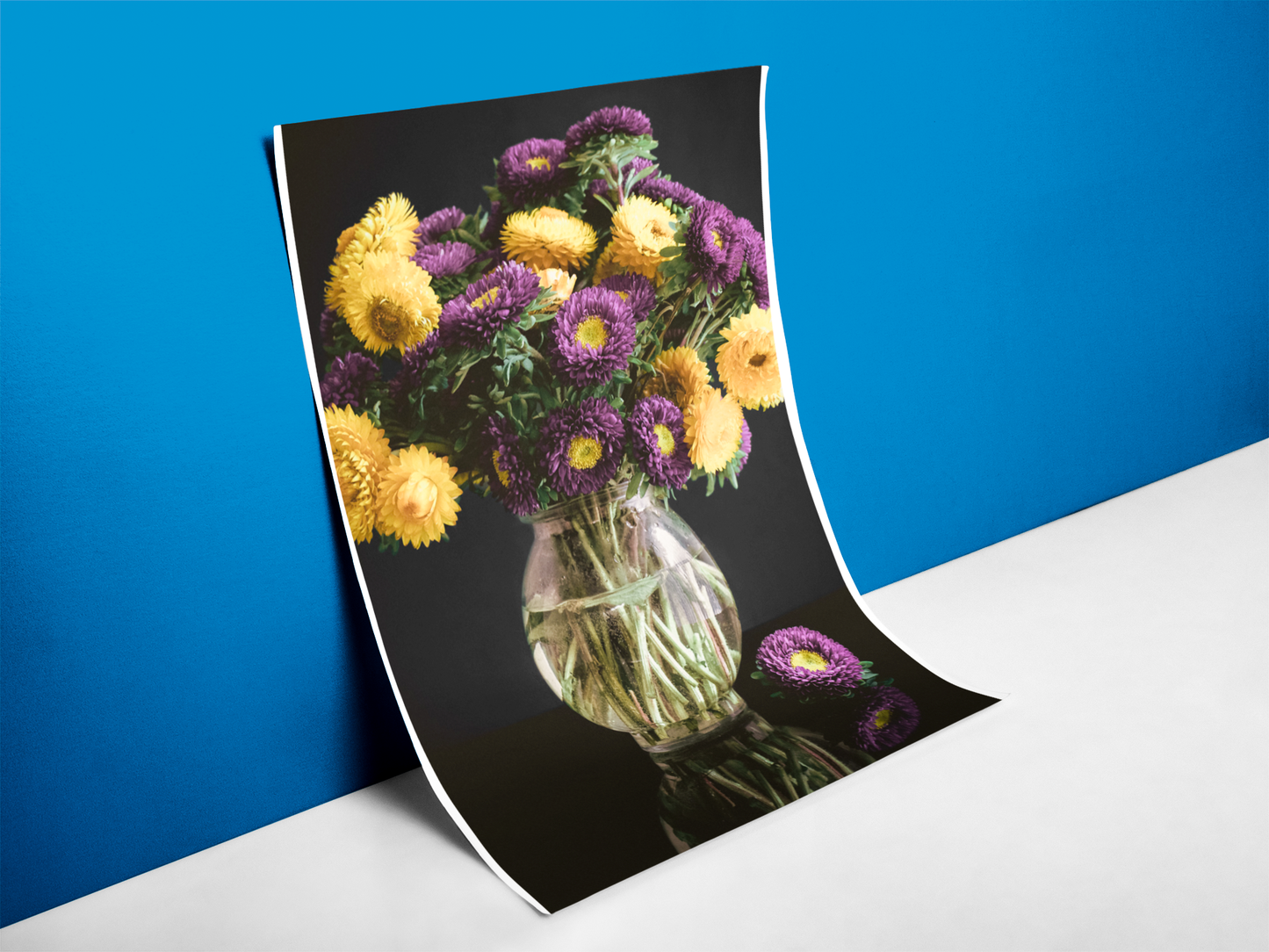 Still Life Photography | Purple and Yellow Flower Arrangement | Royal Enchantment - Fine art Wall Art Interior decor