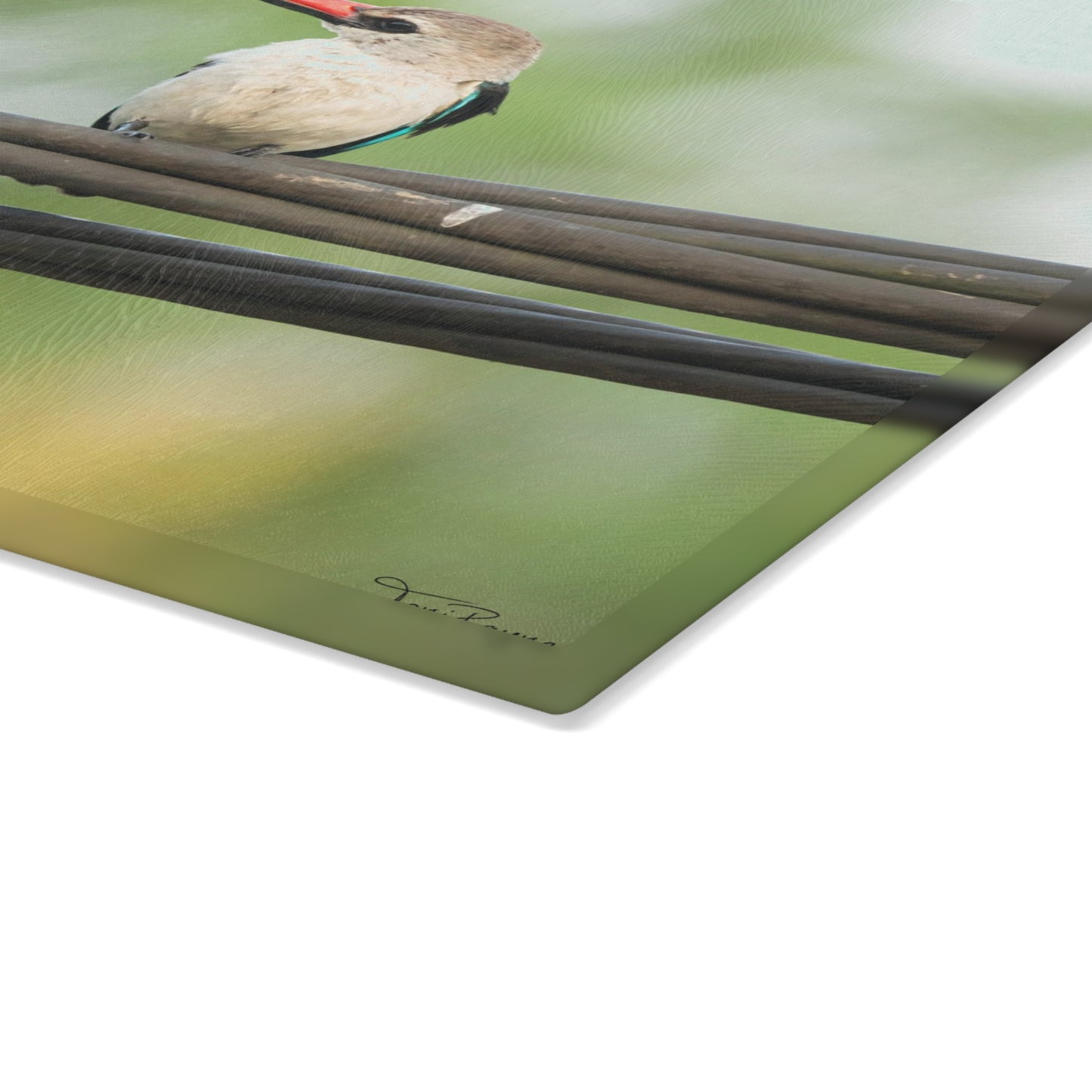 Nature Lover Kingfisher Glass Cutting Board