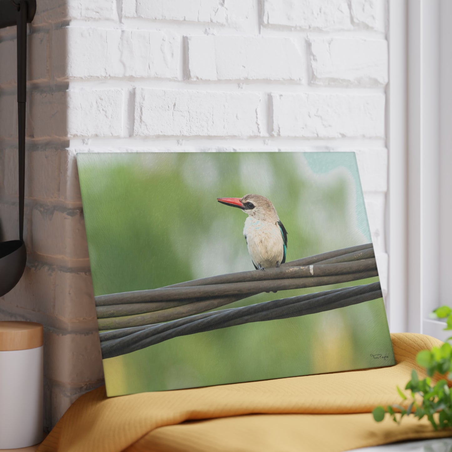 Nature Lover Kingfisher Glass Cutting Board