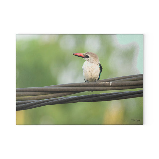 Nature Lover Kingfisher Glass Cutting Board