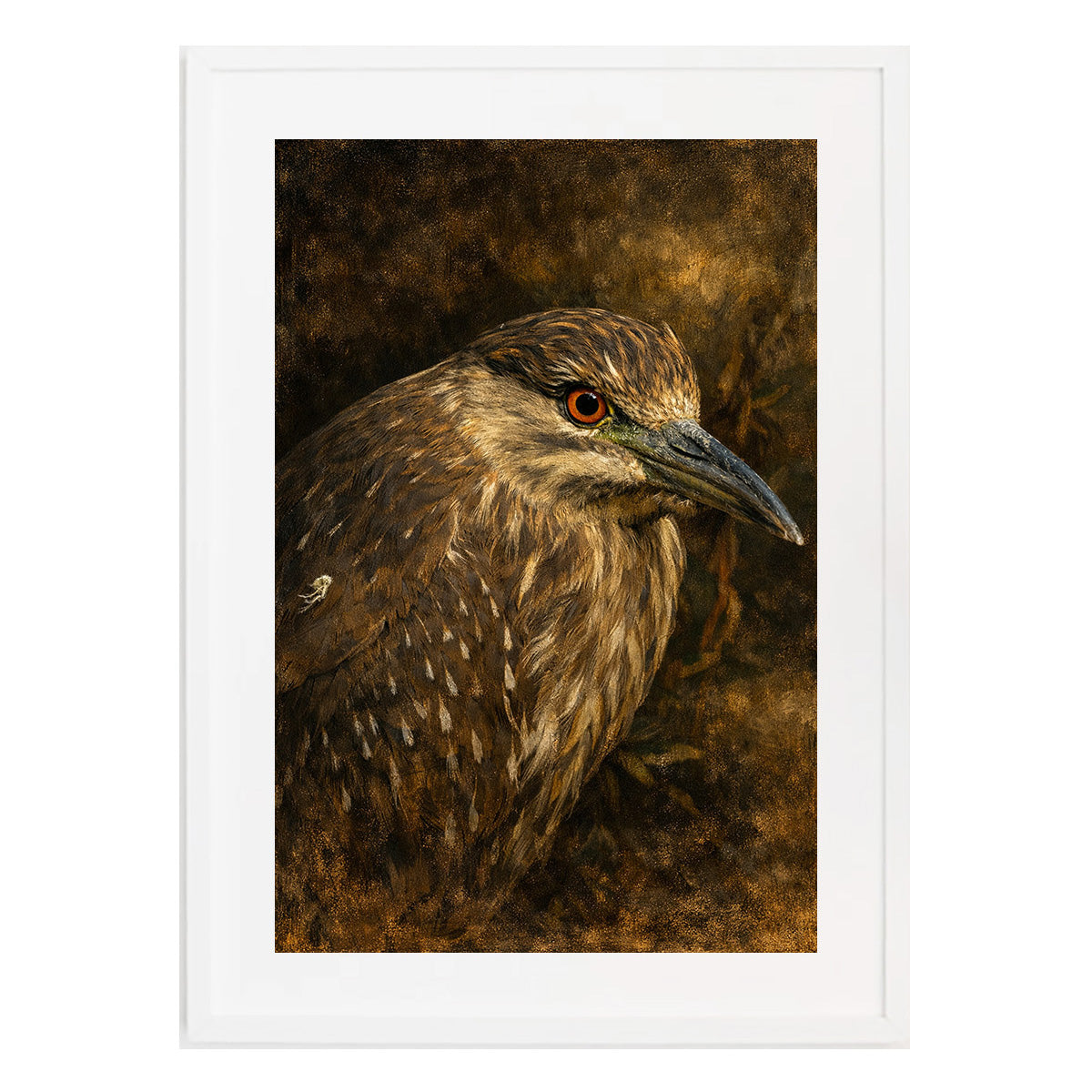 Night Heron Moody Nature Printable Wall Art | Digital Painting from Original Photograph Download