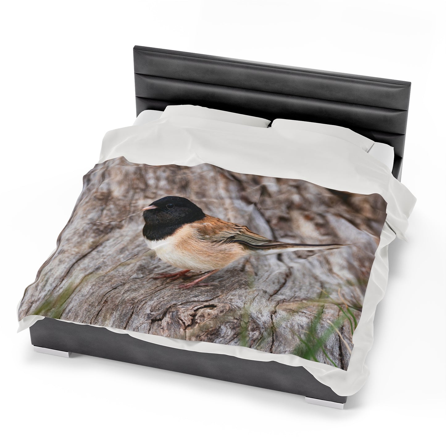 Dark Eyed Junco Travel Blanket, Cozy Soft Plush Fleece Blanket, Throw Blanket, Gifts for Bird Lovers