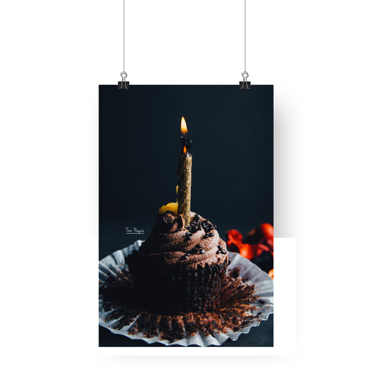 Food Photography - Celebration Cupcake |  Food Wall Art Print | Toni Payne | Canvas | Metallic Photo