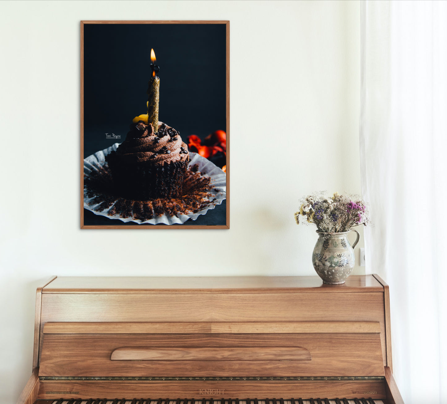 Celebration Cupcake |  Food Wall Art Print | Toni Payne | Canvas | Metallic Photo
