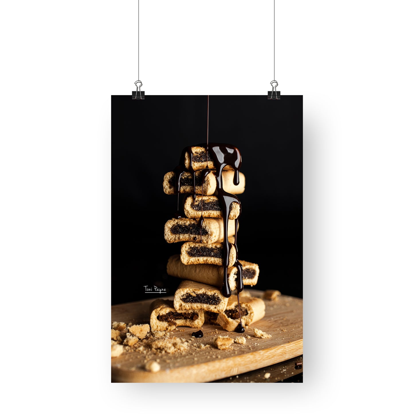 Chocolate Drop |  Food Wall Art Print | Toni Payne | Canvas | Metallic Photo