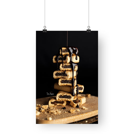 Food Photography - Chocolate Drop |  Food Wall Art Print | Toni Payne | Canvas | Metallic Photo