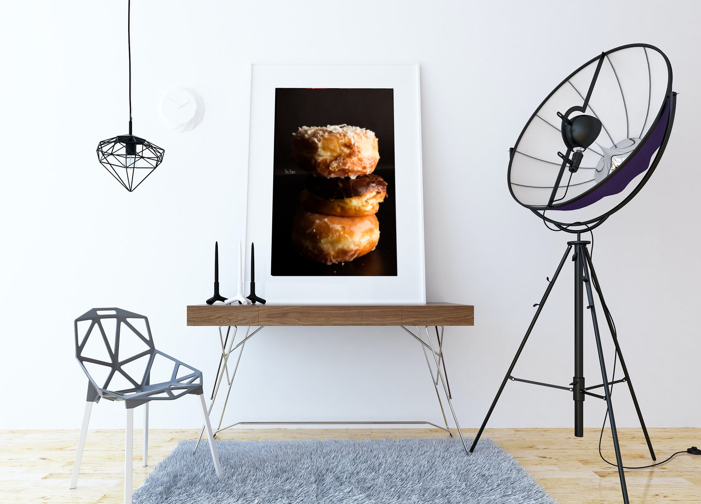 Stacked Donuts  |  Food Wall Art Print | Toni Payne | Canvas | Metallic Photo